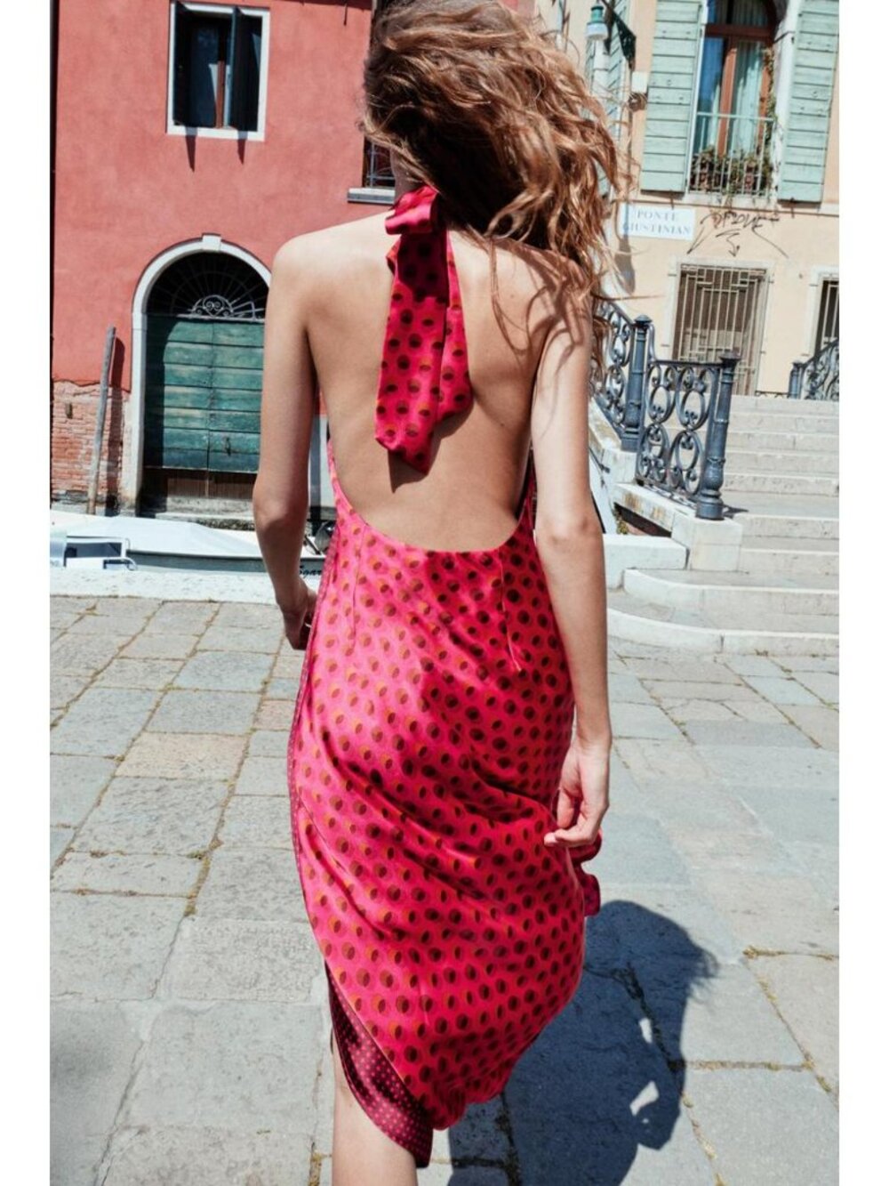 ZARA MIDI HALTER NECK DRESS